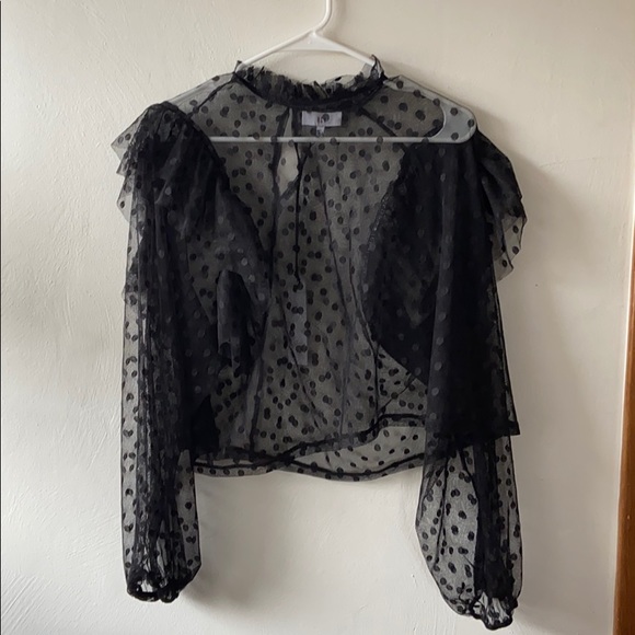 NSR Tops - NWT NSR cropped sheer blouse